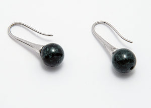 Sterling Silver and Guatemalan Jade Earrings